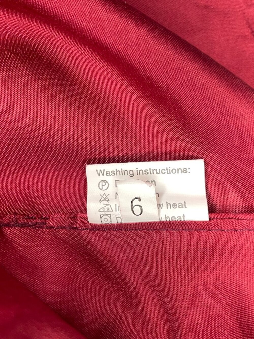 VINTAGE Romantigoth Burgundy Rosette Chiffon One Shoulder Asymmetric Dress 6 - Picture 13 of 15